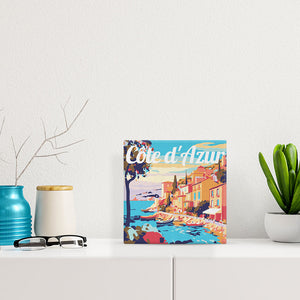 Mini Malen nach Zahlen mit Rahmen - Reiseplakat Côte d'Azur