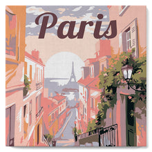 Laden Sie das Bild in den Galerie-Viewer, Mini Malen nach Zahlen mit Rahmen - Reiseplakat Paris