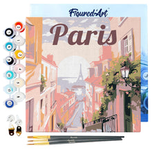 Laden Sie das Bild in den Galerie-Viewer, Mini Malen nach Zahlen mit Rahmen - Reiseplakat Paris