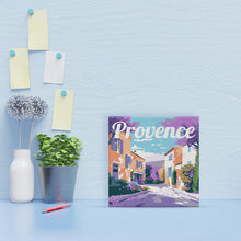Laden Sie das Bild in den Galerie-Viewer, Mini Malen nach Zahlen mit Rahmen - Reiseplakat Provence Frühling