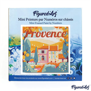 Mini Malen nach Zahlen mit Rahmen - Reiseplakat Provence Herbst