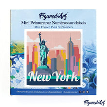 Laden Sie das Bild in den Galerie-Viewer, Mini Malen nach Zahlen mit Rahmen - Reiseplakat Freiheitsstatur New York