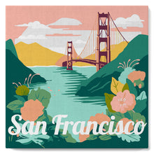 Laden Sie das Bild in den Galerie-Viewer, Mini Malen nach Zahlen mit Rahmen - Reiseplakat San Francisco