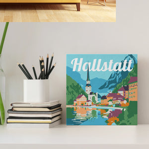 Mini Malen nach Zahlen mit Rahmen - Reiseplakat Hallstatt