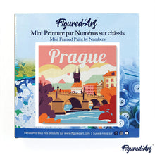 Laden Sie das Bild in den Galerie-Viewer, Mini Malen nach Zahlen mit Rahmen - Reiseplakat Prag