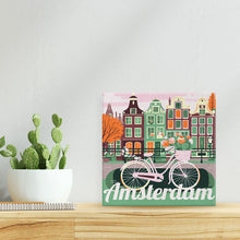 Laden Sie das Bild in den Galerie-Viewer, Mini Malen nach Zahlen mit Rahmen - Reiseplakat Amsterdam
