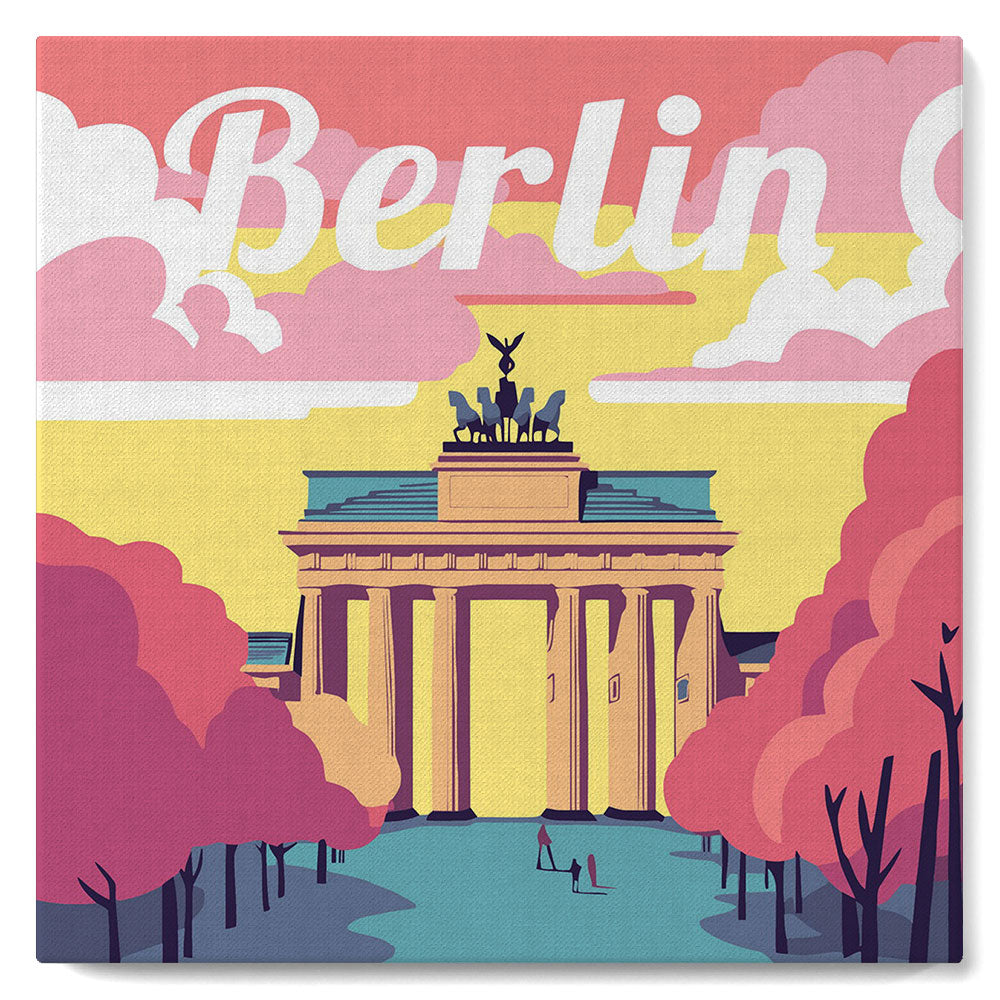 Mini Malen nach Zahlen mit Rahmen - Reiseplakat Berlin