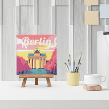 Laden Sie das Bild in den Galerie-Viewer, Mini Malen nach Zahlen mit Rahmen - Reiseplakat Berlin