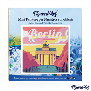 Mini Malen nach Zahlen mit Rahmen - Reiseplakat Berlin