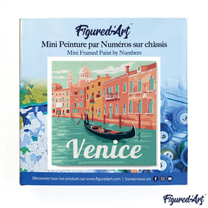 Mini Malen nach Zahlen mit Rahmen - Reiseplakat Venedig