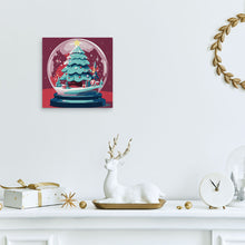 Laden Sie das Bild in den Galerie-Viewer, Mini Malen nach Zahlen mit Rahmen - Weihnachtsbaum in Schneekugel