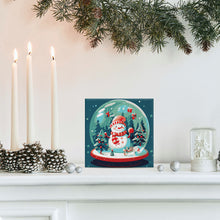 Laden Sie das Bild in den Galerie-Viewer, Mini Malen nach Zahlen mit Rahmen - Schneemann in Schneekugel