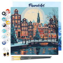 Laden Sie das Bild in den Galerie-Viewer, Mini Malen nach Zahlen mit Rahmen - Weihnachten in Amsterdam