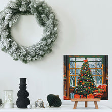 Laden Sie das Bild in den Galerie-Viewer, Mini Malen nach Zahlen mit Rahmen - Weihnachtsbaum im Wohnzimmer