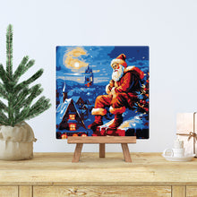 Laden Sie das Bild in den Galerie-Viewer, Mini Malen nach Zahlen mit Rahmen - Weihnachtsmann und der Nachthimmel