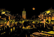 Laden Sie das Bild in den Galerie-Viewer, Kratzbild – Jiangnan Wasserstadt