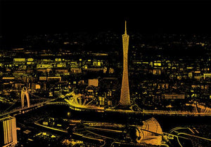 Kratzbild – Guangzhou City
