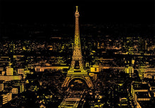 Laden Sie das Bild in den Galerie-Viewer, Kratzbild – Eiffelturm Panorama