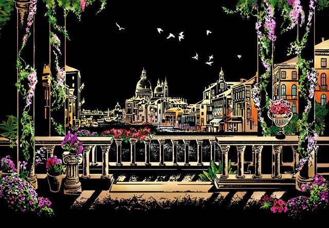 Kratzbild – Venedig in Italien