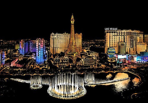 Kratzbild – Las Vegas in Amerika