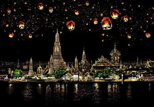 Kratzbild – Chiang Mai in Thailand