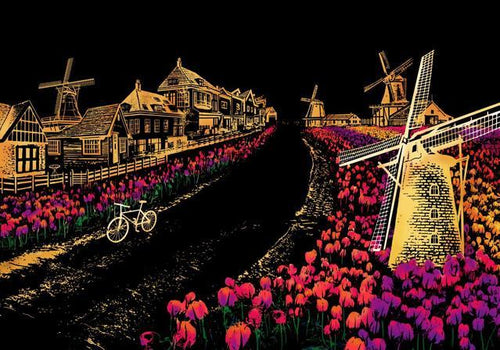 Kratzbild – Holland Tulpen