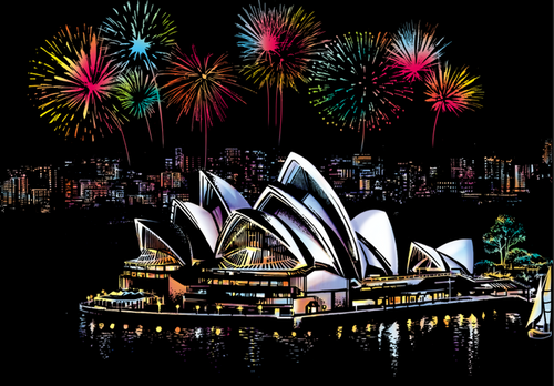 Kratzbild – Sydney in Australien