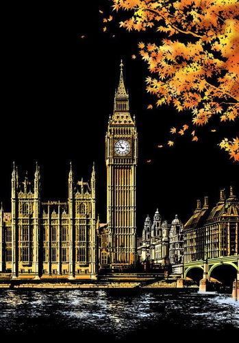 Kratzbild – Big Ben in London