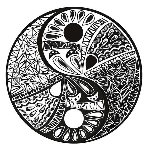 2D Holzpuzzle – Zentriertes Yin Yang