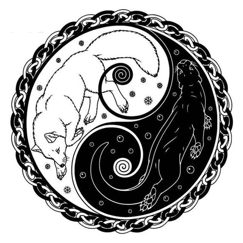 2D Holzpuzzle – Inneres Yin Yang