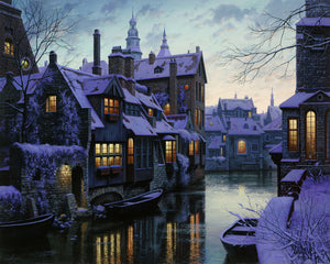 Malen nach Zahlen – Kanal im Winter