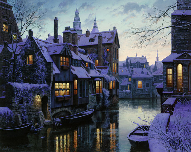 Malen nach Zahlen – Kanal im Winter