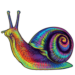 2D Holzpuzzle – Bunter Schnecke