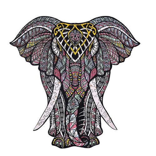 2D Holzpuzzle – Elefant