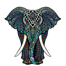 Laden Sie das Bild in den Galerie-Viewer, 2D Holzpuzzle – Mystischer Elefant