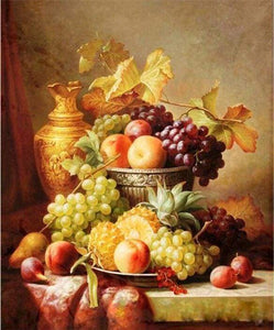 Malen nach Zahlen fŸr Erwachsene |ÊÜberfluss an Obst | Figured'Art