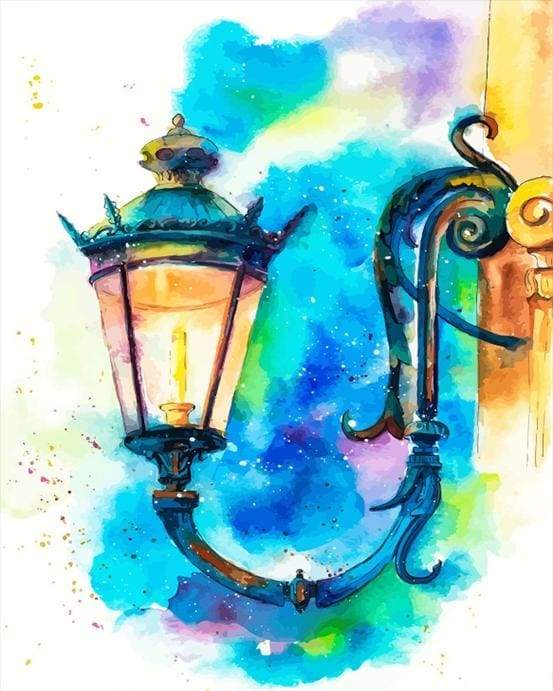 Malen nach Zahlen fŸr Erwachsene |ÊStrassenlampe | Figured'Art