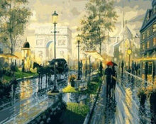 Laden Sie das Bild in den Galerie-Viewer, Malen nach Zahlen fŸr Erwachsene |ÊArc de Triomphe im Regen | Figured&#39;Art