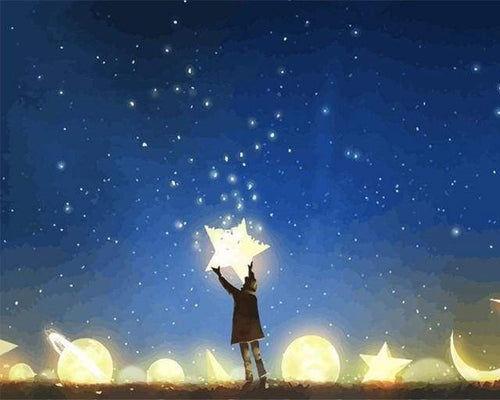 Malen nach Zahlen fŸr Erwachsene |ÊGreifen der Sterne | Figured'Art