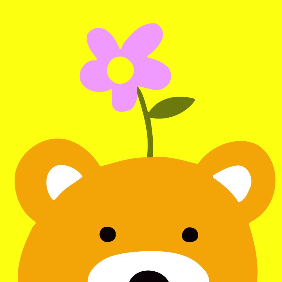 Malen nach Zahlen für Kinder | Bär mit Blume | Figured'Art