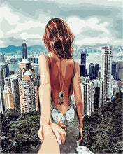 Laden Sie das Bild in den Galerie-Viewer, Malen nach Zahlen fŸr Erwachsene |ÊRomantischer Spaziergang Hügel Hong Kong | Figured&#39;Art