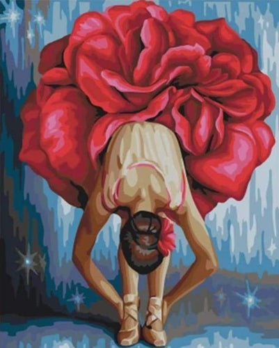 Malen nach Zahlen fŸr Erwachsene |ÊBallerina mit Blumenrock | Figured'Art