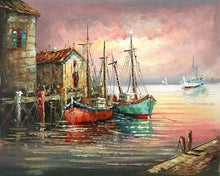 Laden Sie das Bild in den Galerie-Viewer, Malen nach Zahlen fŸr Erwachsene |ÊFischerboote im Hafen | Figured&#39;Art