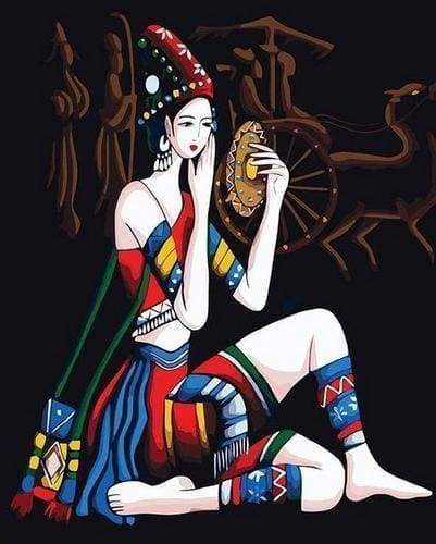 Malen nach Zahlen fŸr Erwachsene |ÊAsiatische Schönheit | Figured'Art