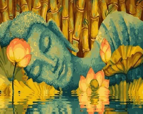 Malen nach Zahlen fŸr Erwachsene |ÊSchlafender Buddha | Figured'Art
