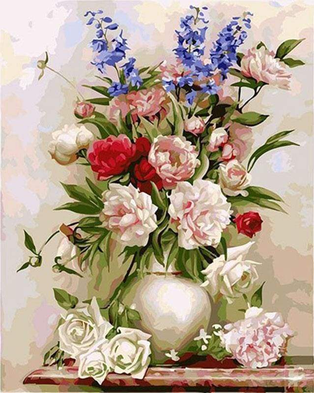 Malen nach Zahlen – Bunter Blumenstrauß – Figured'Art