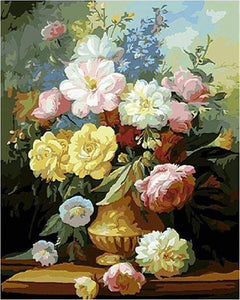 Malen nach Zahlen fŸr Erwachsene |ÊEleganter Blumenstrauß | Figured'Art