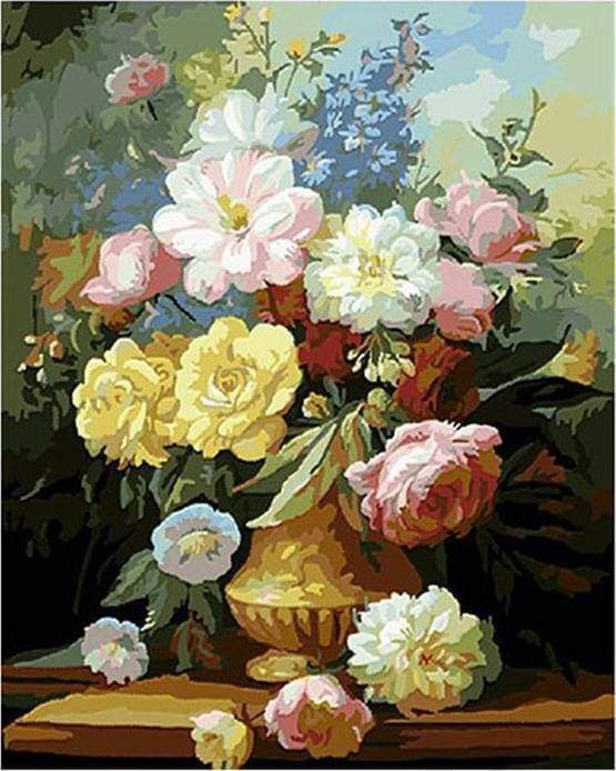 Malen nach Zahlen fŸr Erwachsene |ÊEleganter Blumenstrauß | Figured'Art