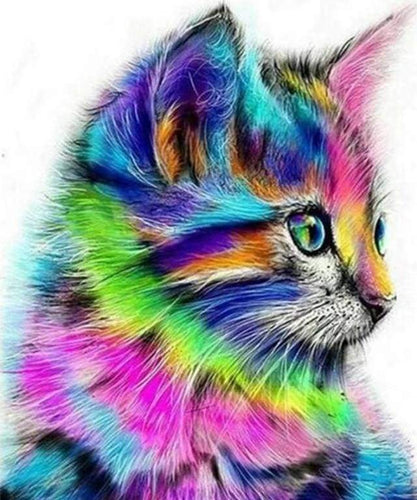 Diamond Painting – Bunte Kätzchen – 40 x 50 cm auf Keilrahmen gespannt | Figured'Art