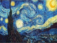 Laden Sie das Bild in den Galerie-Viewer, Diamond Painting – Van Gogh – Sternennacht – 40 x 50 cm auf Keilrahmen gespannt | Figured&#39;Art
